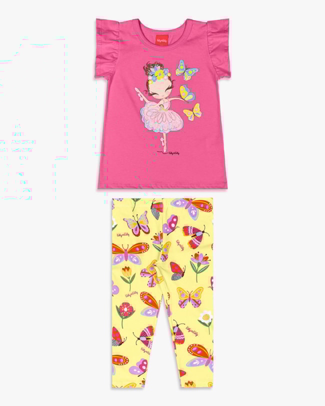 Conjunto Infantil Menina Blusa e Legging Estampada - Kely Kety - Blossom-71ed2386-3b21-4496-ae98-89a1935d6f69