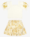 Conjunto Infantil Menina Blusa e Saia Estampada - Kely Kety - Natural-5f6dca31-c2ac-4a6d-a0c5-4a9e1ab00d01