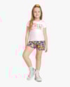 Conjunto Infantil Menina Blusa e Shorts com Estampa - Kely Kety - Branco-728ad14c-3278-4e4a-8934-d8789b82829f