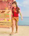 Conjunto Infantil Menina Blusa e Shorts com Estampa - Kely Kety - Tomato-a8e4d14f-6a39-4315-bcf1-13ed865a0390