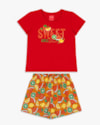Conjunto Infantil Menina Blusa e Shorts com Estampa - Kely Kety - Tomato-b230c403-27cd-4348-bae1-3bcbad9e2443