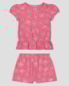 Conjunto Infantil Menina Blusa e Shorts Estampado Kely Kety Rosa-7dc2005a-733d-4389-bc7e-5eb0124af5d5