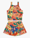 Conjunto Infantil Menina Blusa e Shorts Estampados - Kely Kety - Tomato-ad1193f3-1976-4282-90aa-2b1f41932741