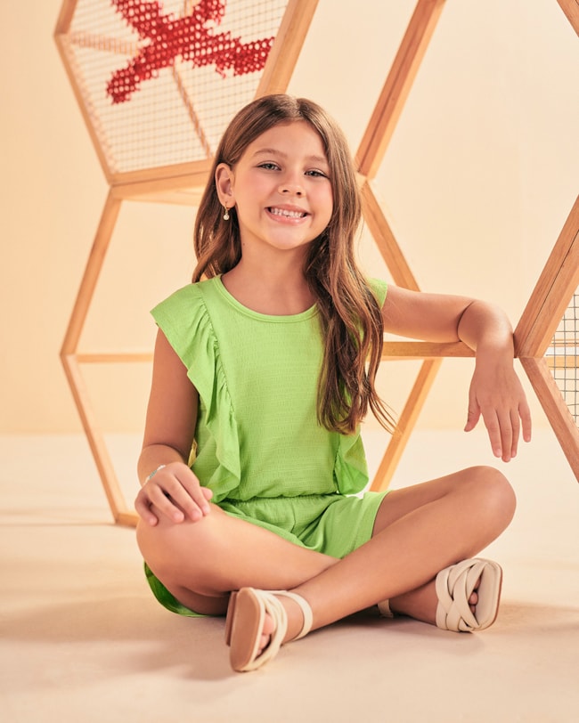 Conjunto Infantil Menina Blusa e Shorts Kely Kety 10 Lume-0bea3989-66d0-40d8-8fea-1f81baa883a9