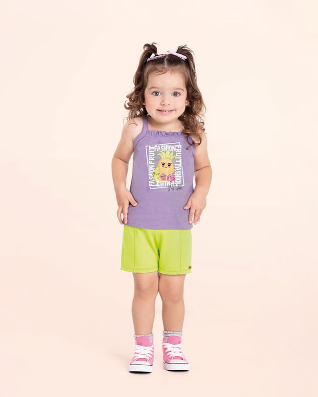 Conjunto Infantil Menina Blusa e Shorts Kely Kety-fa41cdad-0a65-467e-9459-228d753edf6f
