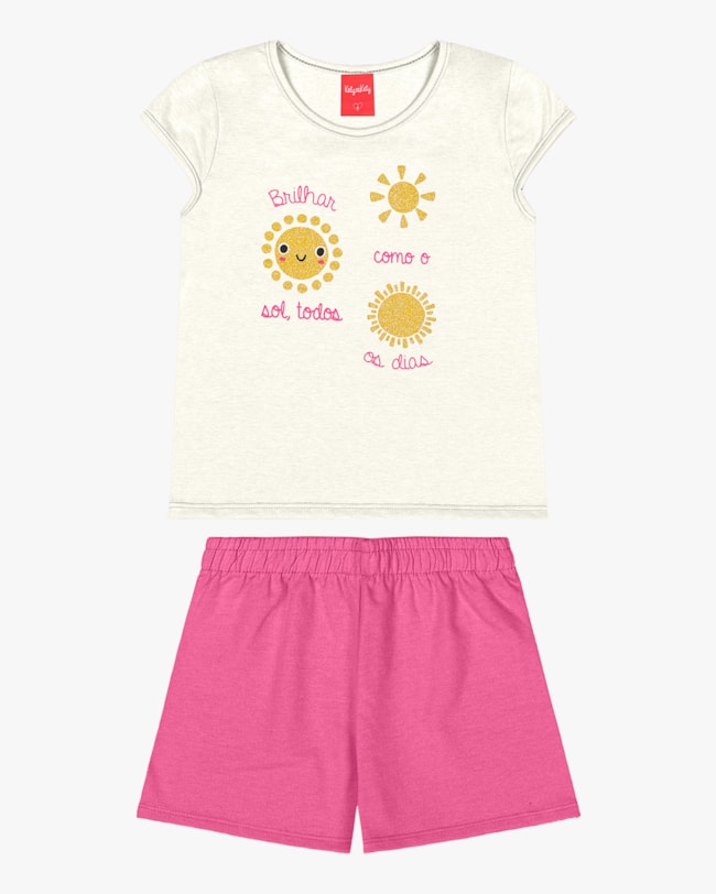 Conjunto Infantil Menina Blusa e Shorts Kely Kety-2d56d705-07b8-4110-aaa2-a354f9216ca3