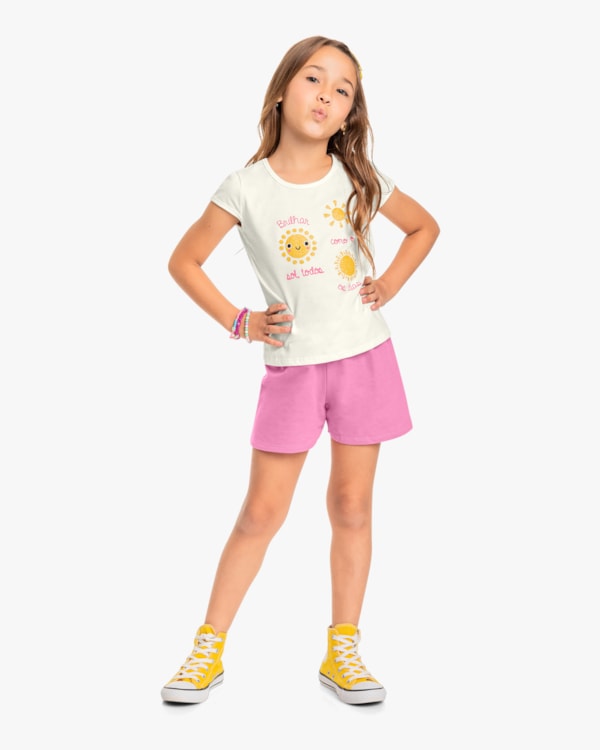 Conjunto Infantil Menina Blusa e Shorts Kely Kety