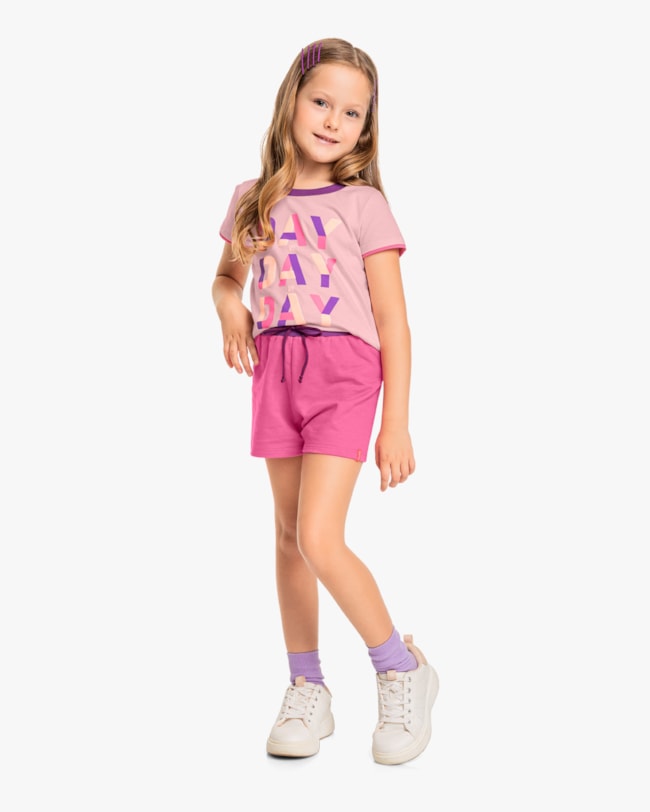 Conjunto Infantil Menina Blusa e Shorts Kely Kety-a36377a9-bb41-4a82-9bcf-bb3e4da042cc