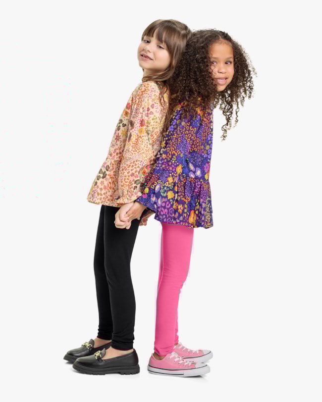 Conjunto Infantil Menina Blusa Estampa e Legging Kely Kety - Bege-c4c30b95-9a05-4ad5-b54b-f2d09ba764de