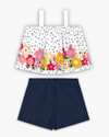 Conjunto Infantil Menina Blusa Estampada e Shorts - Kely Kety - Branco-b733c034-dc08-4783-ad64-321ef60346a0