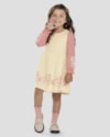Conjunto Infantil Menina Blusa Manga Longa e Vestido - Kely Kety - Rosa-de20c5bc-100b-48a8-8fe9-f09a9b71858a