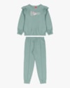 Conjunto Infantil Menina Blusão com Babado e Calça - Kely Kety - Verde-47a98855-5da9-44fd-8067-bc73c432d345
