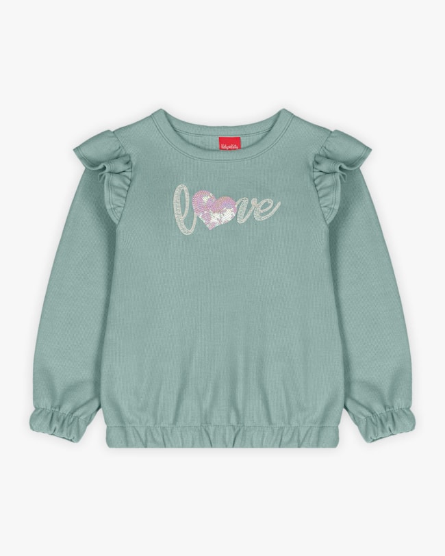 Conjunto Infantil Menina Blusão com Babado e Calça - Kely Kety - Verde-2a1e3c72-bc5e-4af6-b533-4138f2b9f447