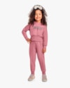 Conjunto Infantil Menina Blusão com Capuz e Calça - Kely Kety - Rose-59516eba-8224-4ef3-a2c4-5344e0dda636