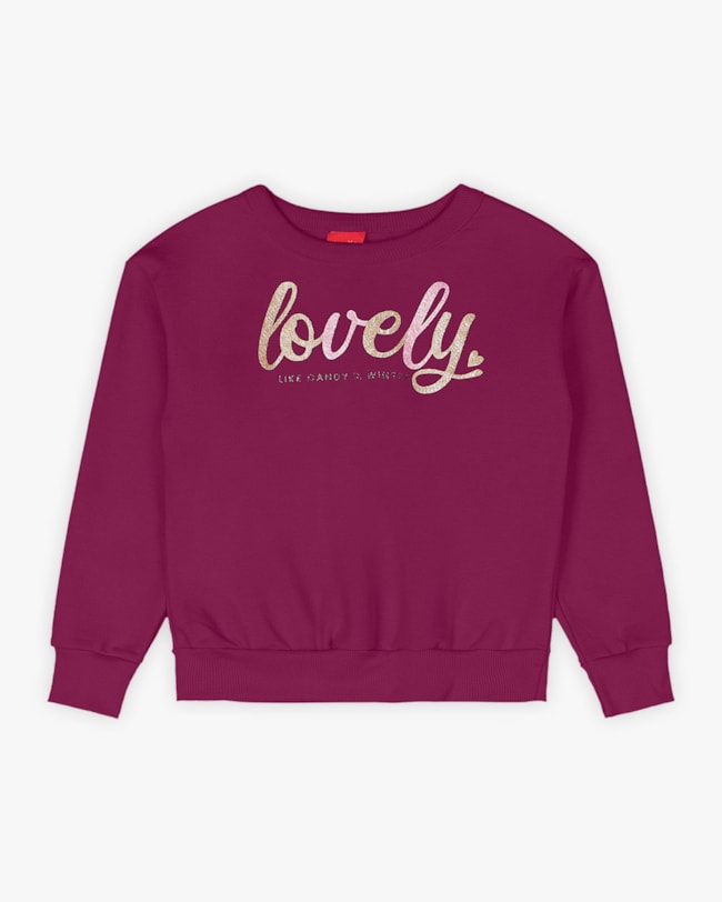 Conjunto Infantil Menina Blusão com Estampa e Calça - Kely Kety - Marsala-49ec1515-ca91-481b-a88c-e193e3283e03