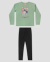 Conjunto Infantil Menina Blusão com Estampa e Calça - Kely Kety - Verde-783f3da5-f354-49b0-a06f-1cfd67098b17