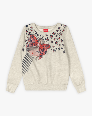 Conjunto Infantil Menina Blusão e Calça em Moletom - Kely Kety - Mescla-10