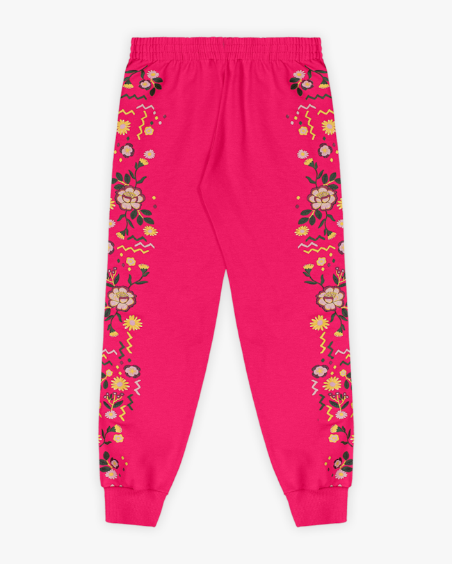 Conjunto Infantil Menina Blusão e Calça Estampa Flores - Kely Kety - Cherry-0042bf61-f9dd-429b-8c5a-cc200980d52d