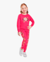 Conjunto Infantil Menina Blusão e Calça Estampa Flores - Kely Kety - Cherry-184659b3-1a4d-4c91-bb93-57265209109c