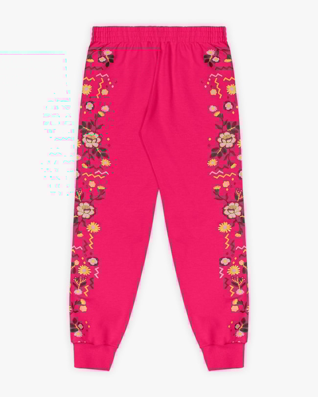 Conjunto Infantil Menina Blusão e Calça Estampa Flores - Kely Kety - Cherry-6e80778e-ad34-458a-96e8-064c55af942f