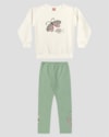 Conjunto Infantil Menina Blusão e Legging Borboletas - Kely Kety - Branco-1f126208-1b12-4bcb-a13e-32c11f3891af