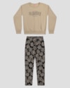 Conjunto Infantil Menina Blusão e Legging Floral - Kely Kety - Bege-47879be6-2f5a-464b-8c96-00c1c3a4a732