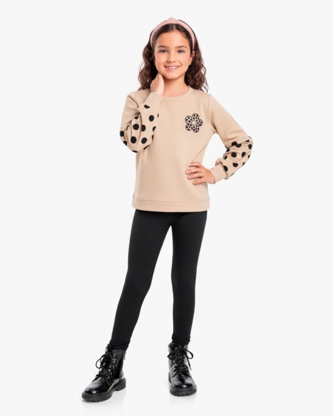 Conjunto Infantil Menina Blusão e Legging - Kely Kety - Deserto-29daa42d-201c-4a86-bf55-820d11e16469