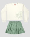 Conjunto Infantil Menina Blusão e Saia Estampada - Kely Kety - Branco-8f3e2183-ed36-439d-a0fd-3990cbf6578c