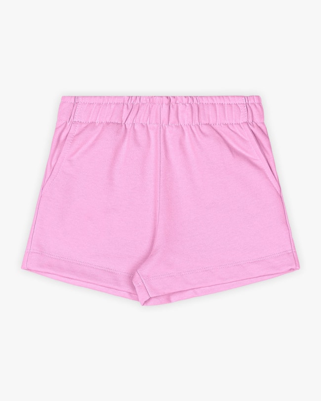 Conjunto Infantil Menina Blusão e Shorts em Moletom - Kely Kety - Rosa-b1733436-5e85-4bb2-ad6a-723b5dc2fc01