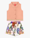 Conjunto Infantil Menina Camisa e Shorts - Kely Kety - Pêssego-b1f67288-db3b-4e0d-9673-16c7ce2bc15b