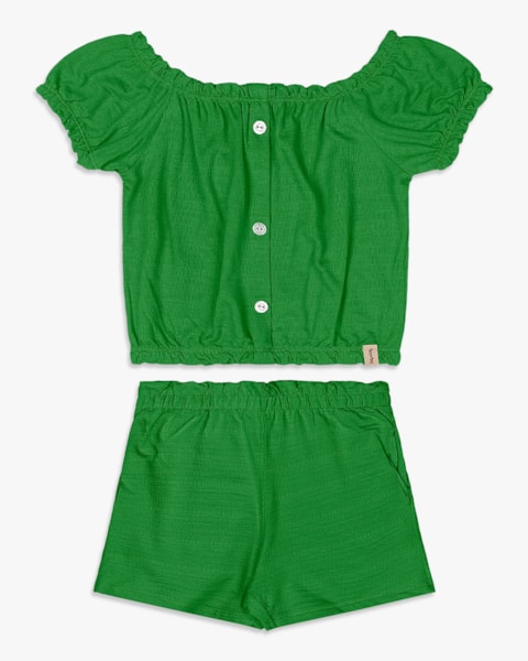 Conjunto Infantil Menina com Blusa e Shorts em Viscose - Kely Kety - Online