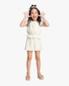 Conjunto Infantil Menina com Blusa e Shorts Malha Laise - Kely Kety - Natural-28a88fdf-b9dd-46f4-9d90-ca62d0f42d4c