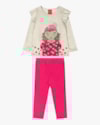 Conjunto Infantil Menina com Blusa Manga Longa e Babado - Kely Kety - Mescla-bbdb4422-f93b-430f-af4b-a0de43facf2c
