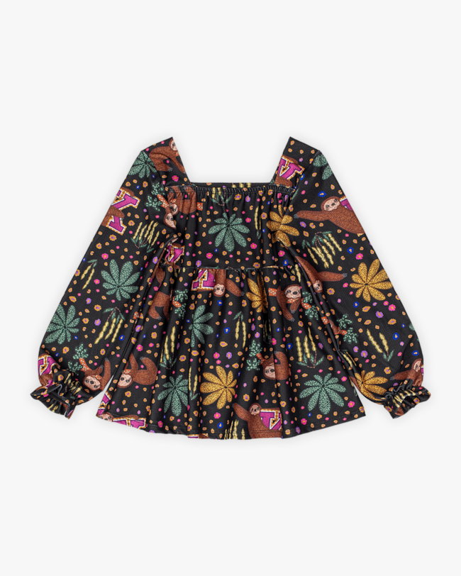 Conjunto Infantil Menina com Blusa Manga Longa Estampada - Kely Kety - Preto-1801fa5a-b0b5-4923-9bb3-3702819ecfe8