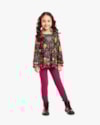 Conjunto Infantil Menina com Blusa Manga Longa Estampada - Kely Kety - Preto-f42605db-da31-42cf-a275-c1d637d42f16