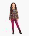 Conjunto Infantil Menina com Blusa Manga Longa Estampada - Kely Kety - Preto-b93de597-49a5-4248-81c6-0afb480ce9d8