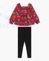 Conjunto Infantil Menina com Blusa Manga Longa Estampada - Kely Kety - Wine-633c51d7-d65a-49f4-9ec4-1654c93212bb