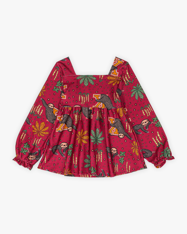 Conjunto Infantil Menina com Blusa Manga Longa Estampada - Kely Kety - Wine-69053b80-1f79-43d6-b7b3-e0bafccea450