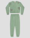 Conjunto Infantil Menina com Blusão e Calça em Moletom - Kely Kety - Verde-18697301-5a97-4e86-beb3-542775f784bc
