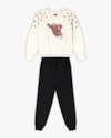 Conjunto Infantil Menina com Blusão Estampa Lantejoula - Kely Kety - Natural-b364940e-053f-4178-bd9f-0ae0d7f4083e