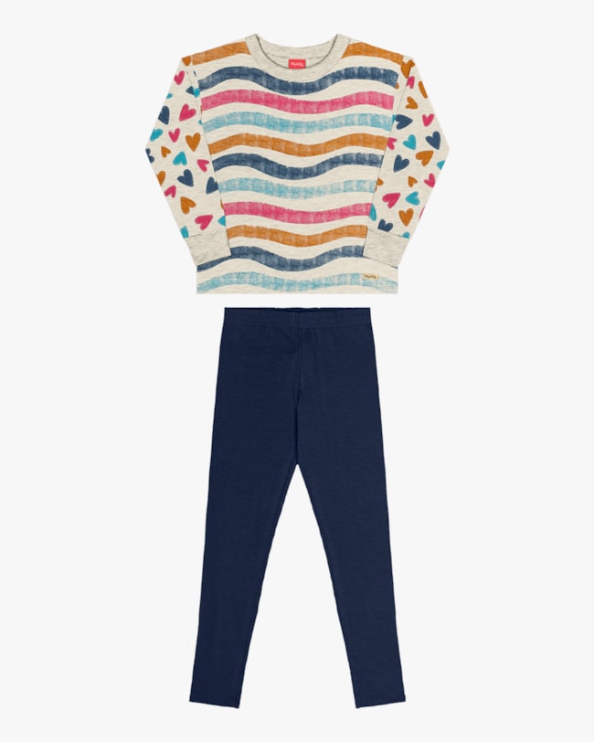 Conjunto Infantil Menina com Blusão Estampado Kely Kety - Mescla-c4f9b100-a22f-408f-a314-daac7d476dd7