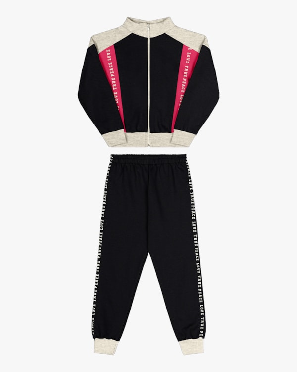 Conjunto Infantil Menina com Jaqueta Bomber Kely Kety reto