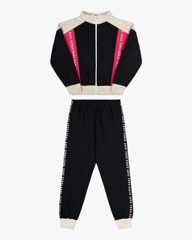 Conjunto Infantil Menina com Jaqueta Bomber Kely Kety reto-06399b76-a344-4663-ba37-ae584f1c6d2a