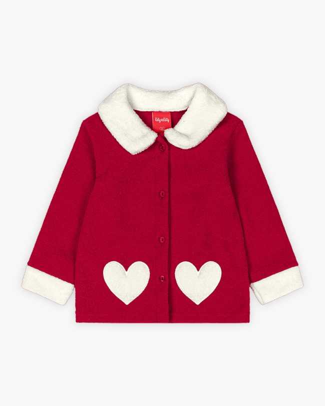 Conjunto Infantil Menina com Jaqueta em Moletom Pelúcia - Kely Kety - Rosa-23b83fef-837c-406e-be93-4ca54f542645