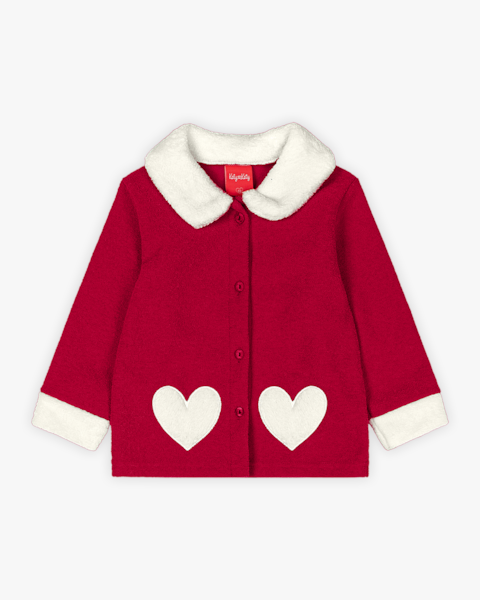 Conjunto Infantil Menina com Jaqueta em Moletom Pelúcia - Kely Kety - Rosa