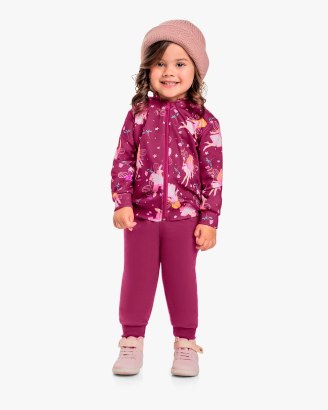 Conjunto Infantil Menina com Jaqueta Estampa Fadas - Kely Kety - Roxo-91bf1d81-d2b3-4827-8c65-38772af53b68
