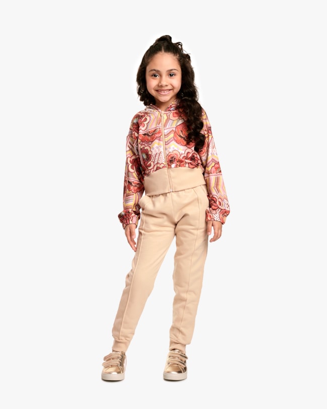Conjunto Infantil Menina com Jaqueta Estampada - Kely Kety - Deserto-705e053a-2d0b-47bb-8a71-d412b2bf3cf3