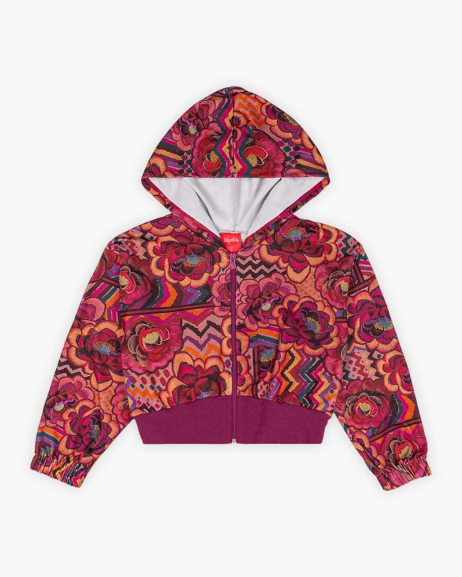 Conjunto Infantil Menina com Jaqueta Estampada - Kely Kety - Rosa Caramelo-672edac0-8505-465e-a776-2308fde96d31