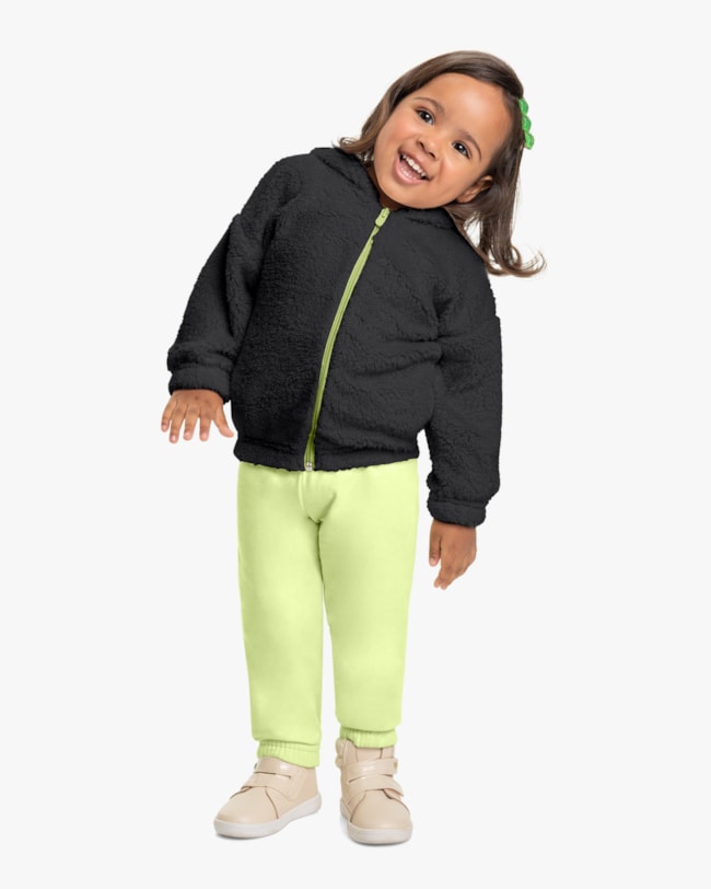Conjunto Infantil Menina com Jaqueta Pelo Kely Kety reto-b4018743-e65f-4f15-ba12-0d54573e581b