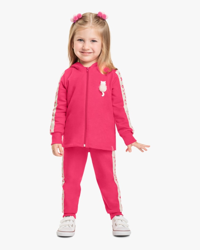 Conjunto Infantil Menina com Recortes Kely Kety -Rosa-45b46c62-5263-4cfe-bfef-b0053e5d6e1d